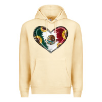 Pina Colada Sunflower Mexican Flag Heart Premium Hoodie - RanaPortraitStore