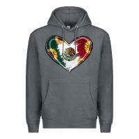 Rock Sunflower Mexican Flag Heart Premium Hoodie - RanaPortraitStore