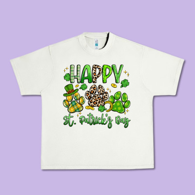 Happy St. Patricks Day Paws Urban Heavy Tee Designed By Artiststas