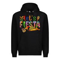 Black Let's fiesta Premium Hoodie - RanaPortraitStore