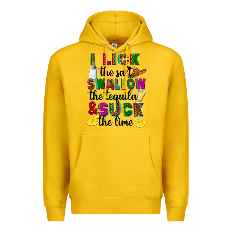 I Lick The Salt Swallow The Tequila Premium Hoodie by RanaPortraitStore | Teevron