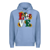 Colony Blue Mexican Flag With Sunflowers Love Premium Hoodie - RanaPortraitStore