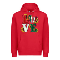 Red Mexican Flag With Sunflowers Love Premium Hoodie - RanaPortraitStore
