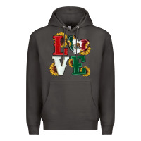 Smoke Mexican Flag With Sunflowers Love Premium Hoodie - RanaPortraitStore