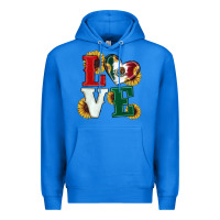 True Royal Mexican Flag With Sunflowers Love Premium Hoodie - RanaPortraitStore