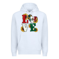 White Mexican Flag With Sunflowers Love Premium Hoodie - RanaPortraitStore