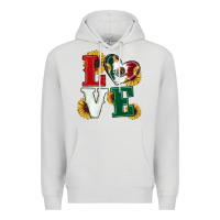Dove Grey Mexican Flag With Sunflowers Love Premium Hoodie - RanaPortraitStore