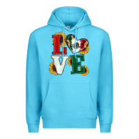 Ocean Blue Mexican Flag With Sunflowers Love Premium Hoodie - RanaPortraitStore