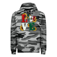 Slate Camo Mexican Flag With Sunflowers Love Premium Hoodie - RanaPortraitStore