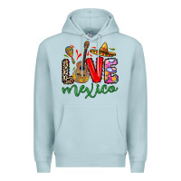 Blue Mist Love Mexico Premium Hoodie - RanaPortraitStore