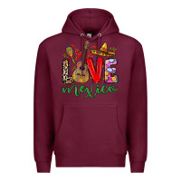 Burgundy Love Mexico Premium Hoodie - RanaPortraitStore