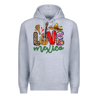 Heather Grey Love Mexico Premium Hoodie - RanaPortraitStore