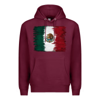Burgundy Mexican Flag Premium Hoodie - RanaPortraitStore