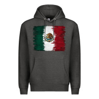 Charcoal Heather Mexican Flag Premium Hoodie - RanaPortraitStore