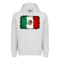 Dove Grey Mexican flag Premium Hoodie - RanaPortraitStore