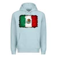 Blue Mist Mexican flag Premium Hoodie - RanaPortraitStore