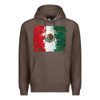 Coffee Mexican Flag With Leopard Premium Hoodie - RanaPortraitStore