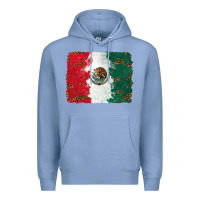Colony Blue Mexican Flag With Leopard Premium Hoodie - RanaPortraitStore