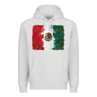 Dove Grey Mexican Flag With Leopard Premium Hoodie - RanaPortraitStore