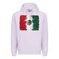 Lilac Mexican Flag With Leopard Premium Hoodie - RanaPortraitStore