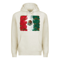 Oatmeal Heather Mexican Flag With Leopard Premium Hoodie - RanaPortraitStore