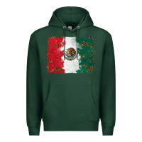 Sports Green Mexican Flag With Leopard Premium Hoodie - RanaPortraitStore