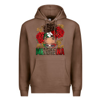 Chestnut Mexicana Latina messy bun Premium Hoodie - RanaPortraitStore