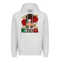 Dove Grey Mexicana Latina messy bun Premium Hoodie - RanaPortraitStore
