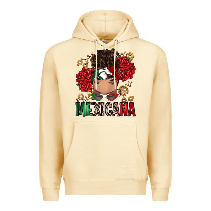 Mexicana Latina Messy Bun Premium Hoodie by RanaPortraitStore | Teevron