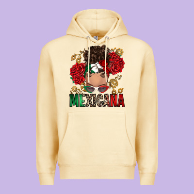 Premium Hoodie Mexicana Latina messy bun