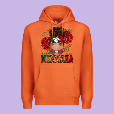 Premium Hoodie Mexicana Latina messy bun