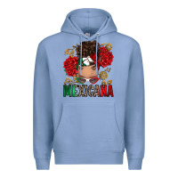 Colony Blue Mexicana Latina messy bun Premium Hoodie - RanaPortraitStore