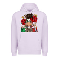 Lilac Mexicana Latina messy bun Premium Hoodie - RanaPortraitStore