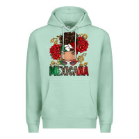 Seafoam Mexicana Latina messy bun Premium Hoodie - RanaPortraitStore