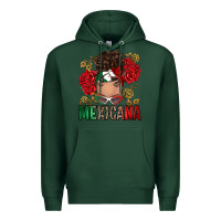 Sports Green Mexicana Latina messy bun Premium Hoodie - RanaPortraitStore