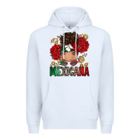 White Mexicana Latina messy bun Premium Hoodie - RanaPortraitStore