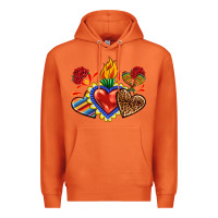 Carrot Sacred heart with leopard and serape heart Premium Hoodie - RanaPortraitStore