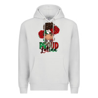Dove Grey Proud Latina messy bun Premium Hoodie - RanaPortraitStore