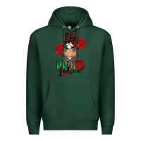 Sports Green Proud Latina messy bun Premium Hoodie - RanaPortraitStore