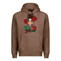 Chestnut Proud Latina messy bun Premium Hoodie - RanaPortraitStore