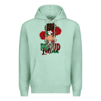 Seafoam Proud Latina messy bun Premium Hoodie - RanaPortraitStore