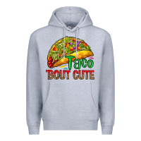 Heather Grey Taco 'bout cute Premium Hoodie - RanaPortraitStore