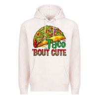 Pale Pink Taco 'bout cute Premium Hoodie - RanaPortraitStore