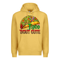 Antique Gold Taco 'bout cute Premium Hoodie - RanaPortraitStore