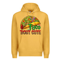 Mustard Taco 'bout cute Premium Hoodie - RanaPortraitStore