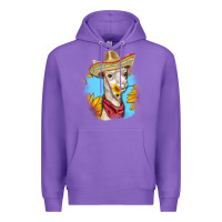 Purple Sombrero Llama Premium Hoodie - RanaPortraitStore