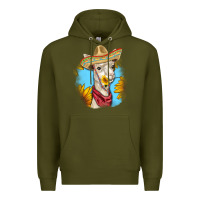 Army Green Sombrero Llama Premium Hoodie - RanaPortraitStore
