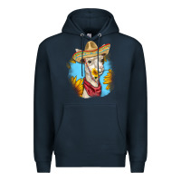 Navy Sombrero Llama Premium Hoodie - RanaPortraitStore
