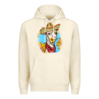 Sandshell Sombrero Llama Premium Hoodie - RanaPortraitStore