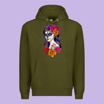 Premium Hoodie sugar skull girl